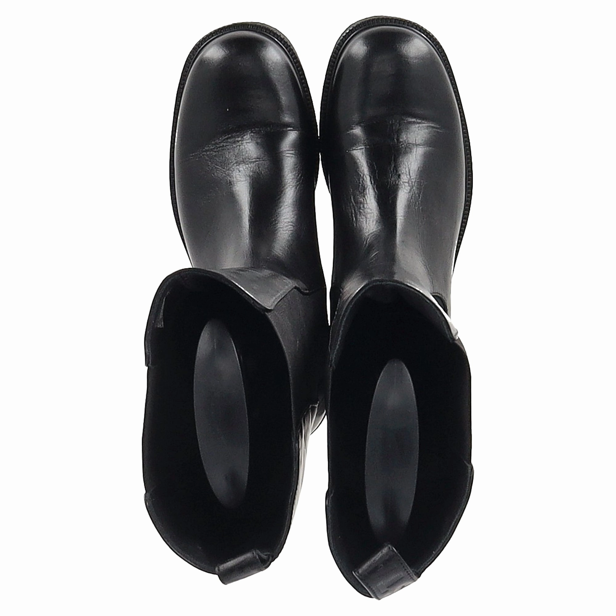 Staud Palamino Chelsea Knee-High Boots in Black Leather Vianello Chelsea Boots