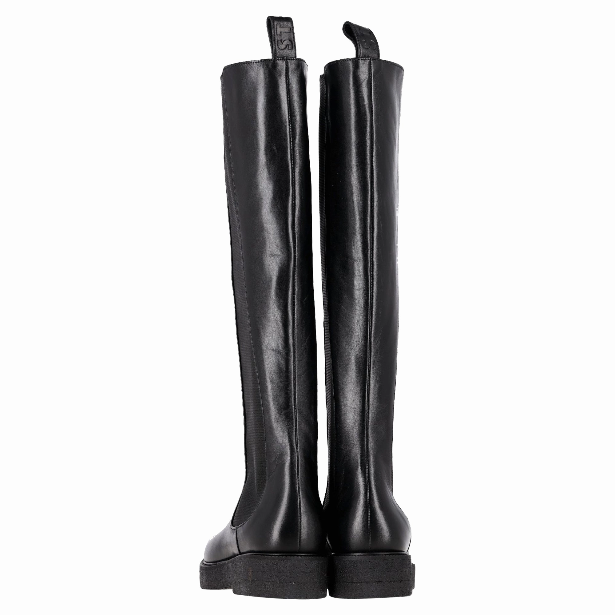 Staud Palamino Chelsea Knee-High Boots in Black Leather Doc Marten Chelsea Boots Mens