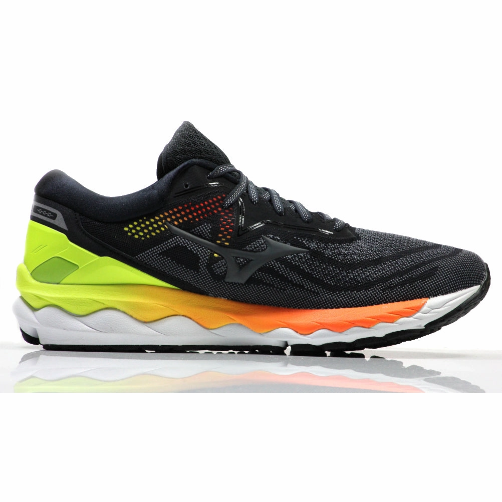 Top Cheap Running Shoes Mizuno Wave Sky 4 Men's Running Shoe - Phantom/Castlerock/Safety Yellow