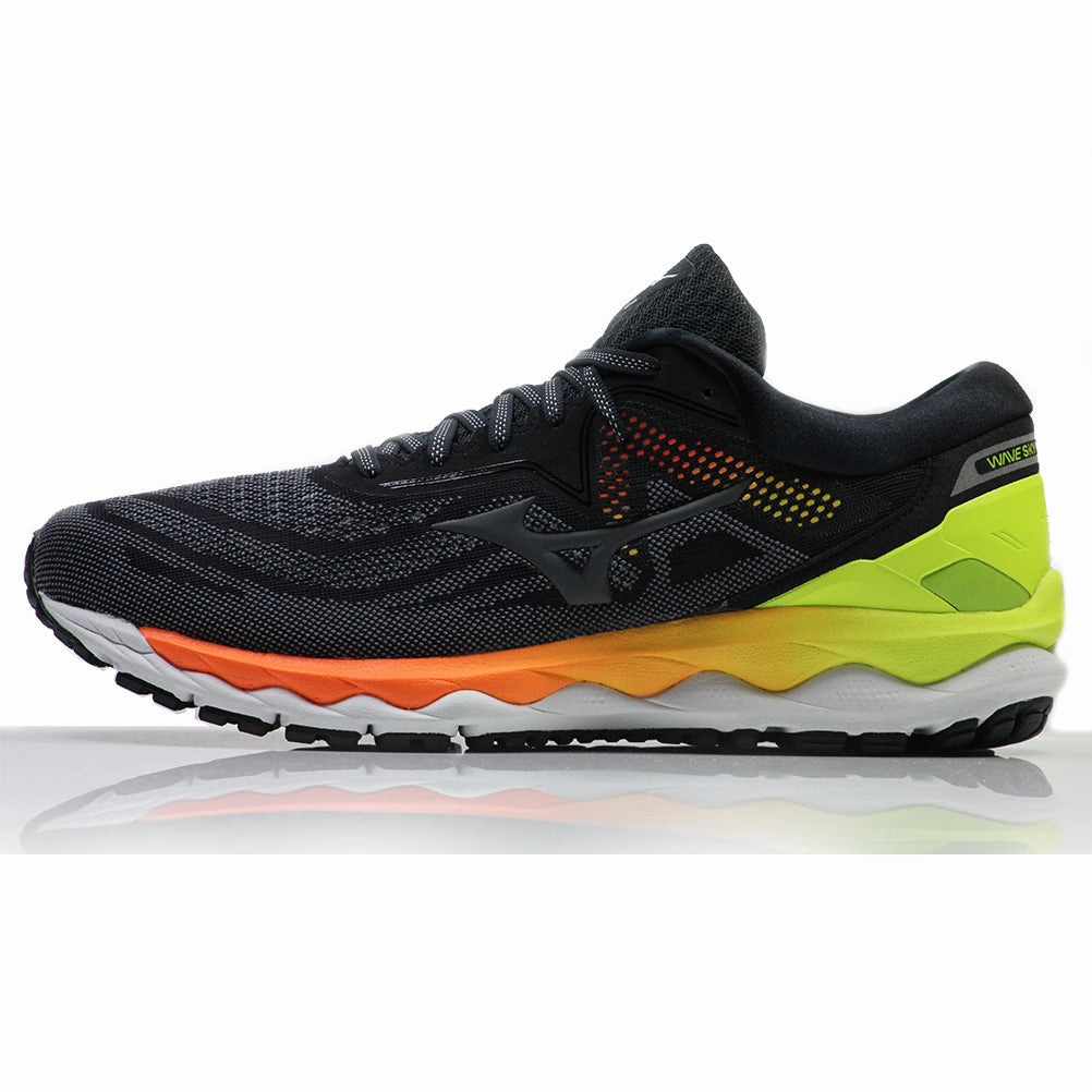 Running Lifting Shoes Mizuno Wave Sky 4 Men's Running Shoe - Phantom/Castlerock/Safety Yellow