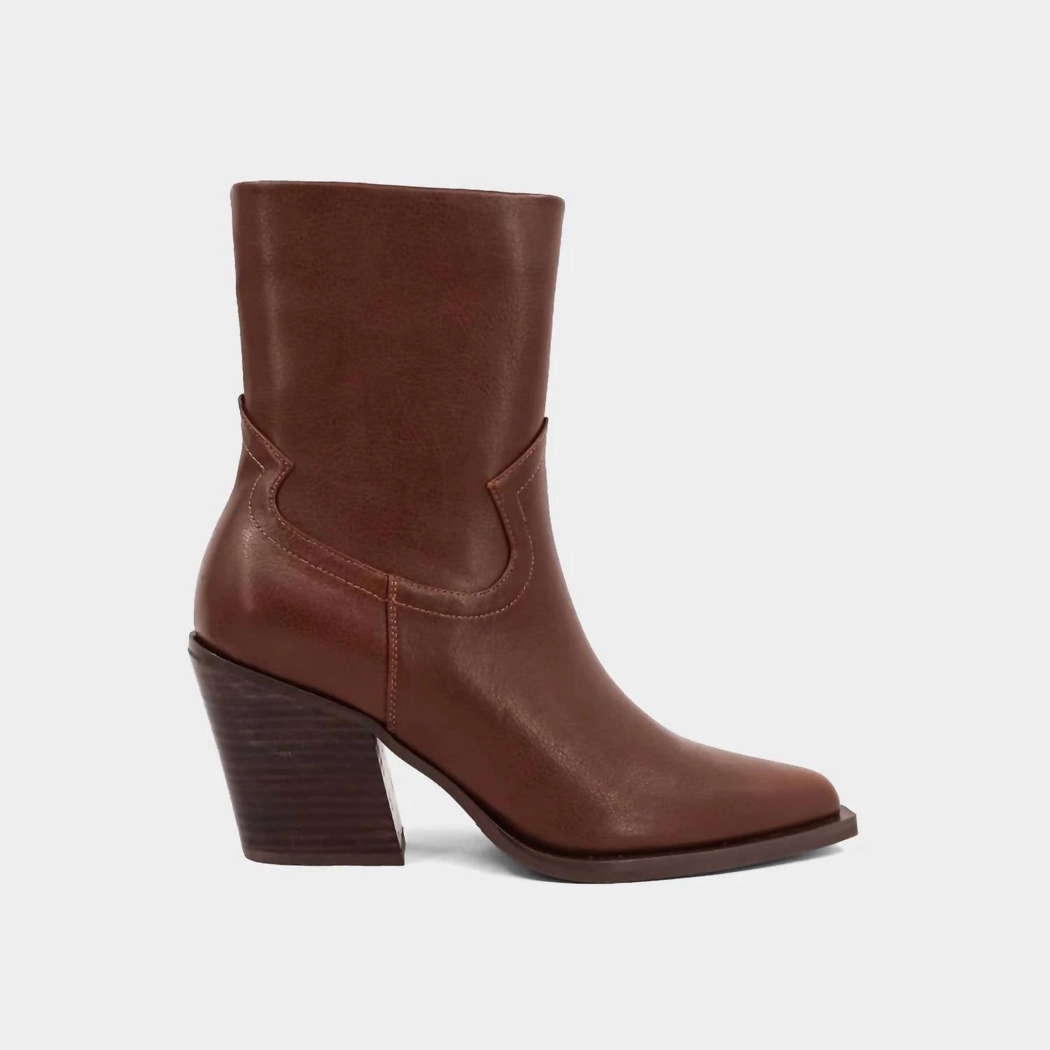 Women's Victoria Boots In Cognac Heels On Boots