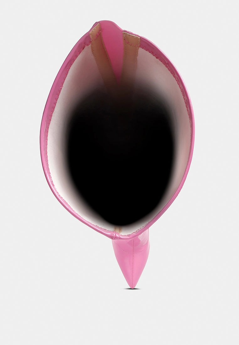 Cowboy Boots That Lace Up riggle long patent pu high heel boots