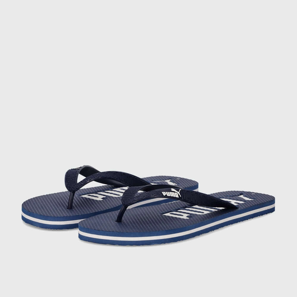 Slip In Stock Puma Mens Essential Flip Thong Sandals Navy