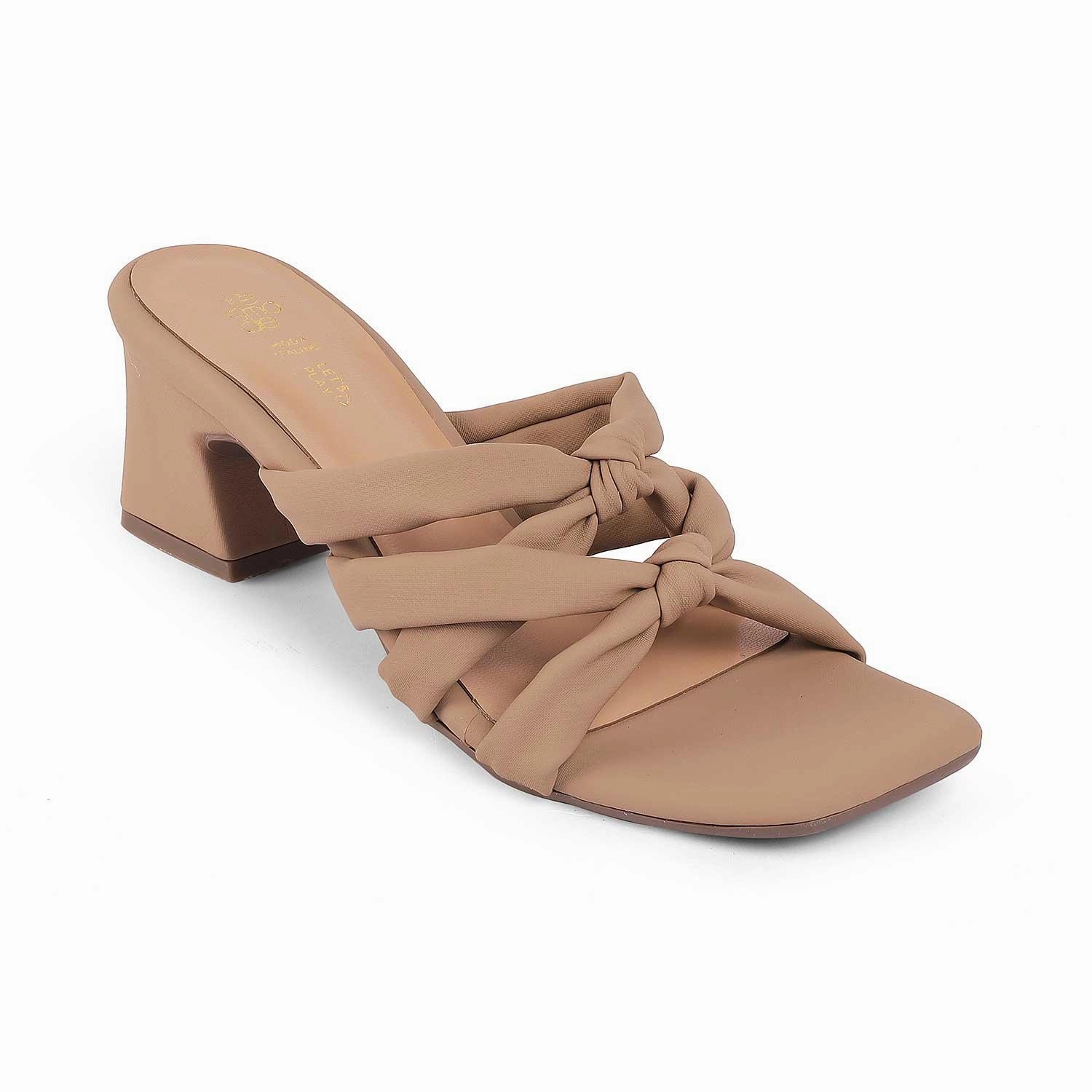 Tresmode Sofstrip Beige Women's Casual Block Heel Sandals Japanese Sandals Wood