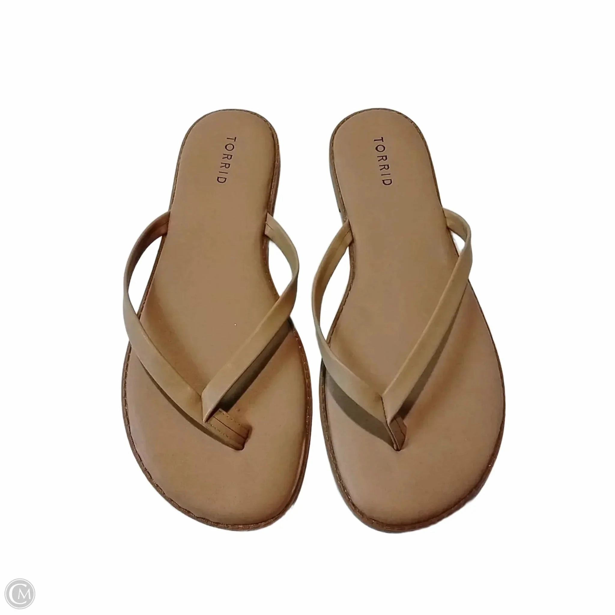 Sandals Flip Flops By Torrid In Brown, Size: 11 Margarita Flip Flops