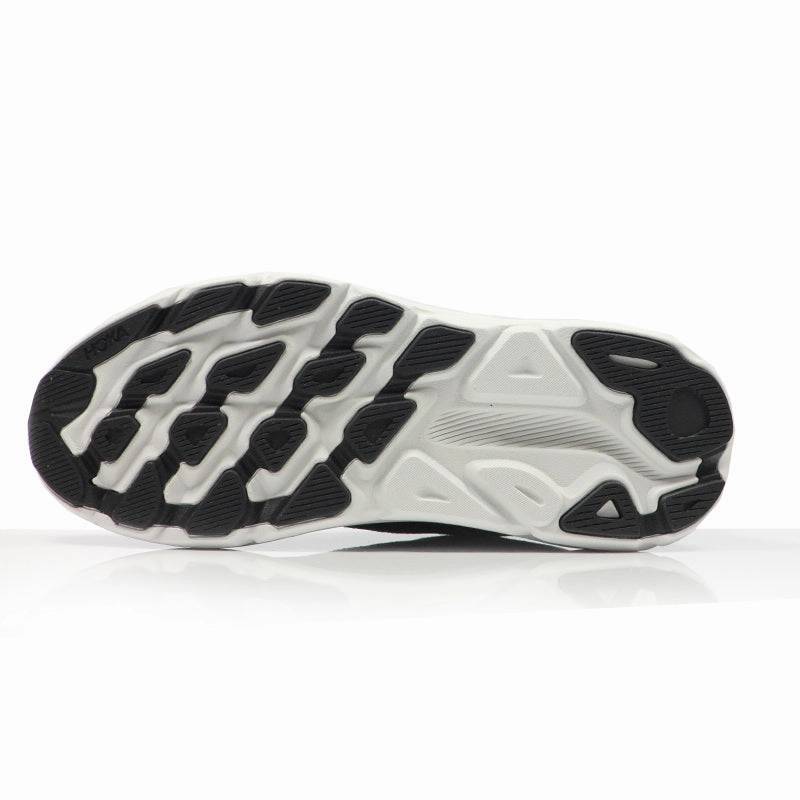 Canvas Running Shoes Hoka One One Clifton 9 Men's 2E Wide Fit Running Shoe - Black/White