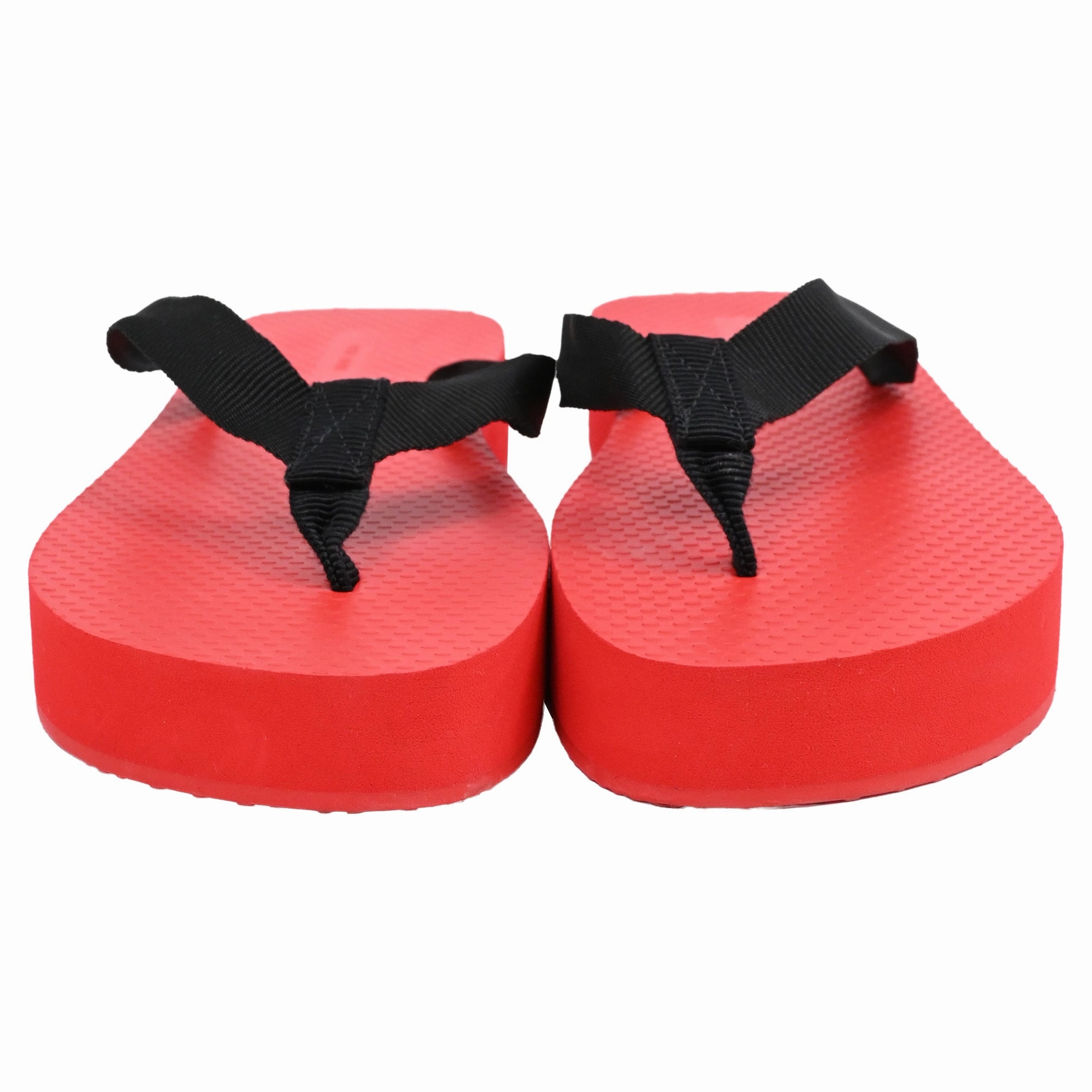 Fanning Flip Flops Size 9 The Row Dune Platform Flip Flops in Red Rubber