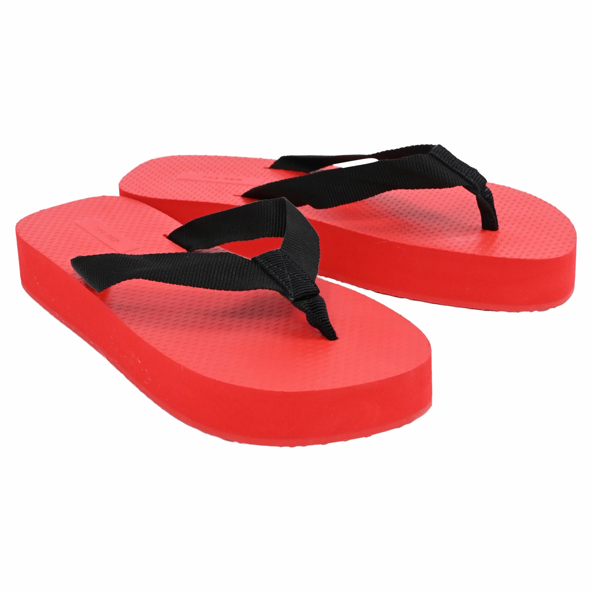 The Row Dune Platform Flip Flops in Red Rubber Flip Flop Day
