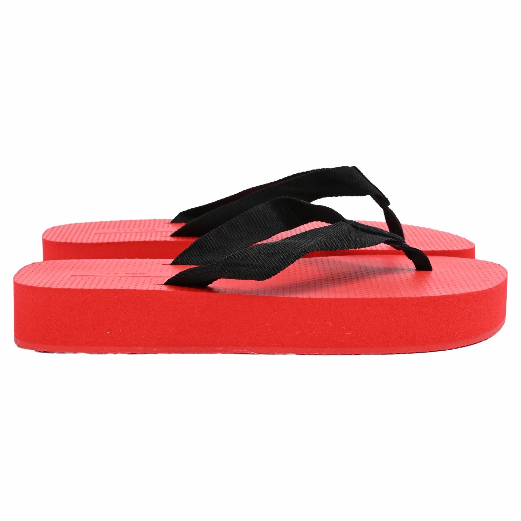 Flimsy Flip Flops The Row Dune Platform Flip Flops in Red Rubber