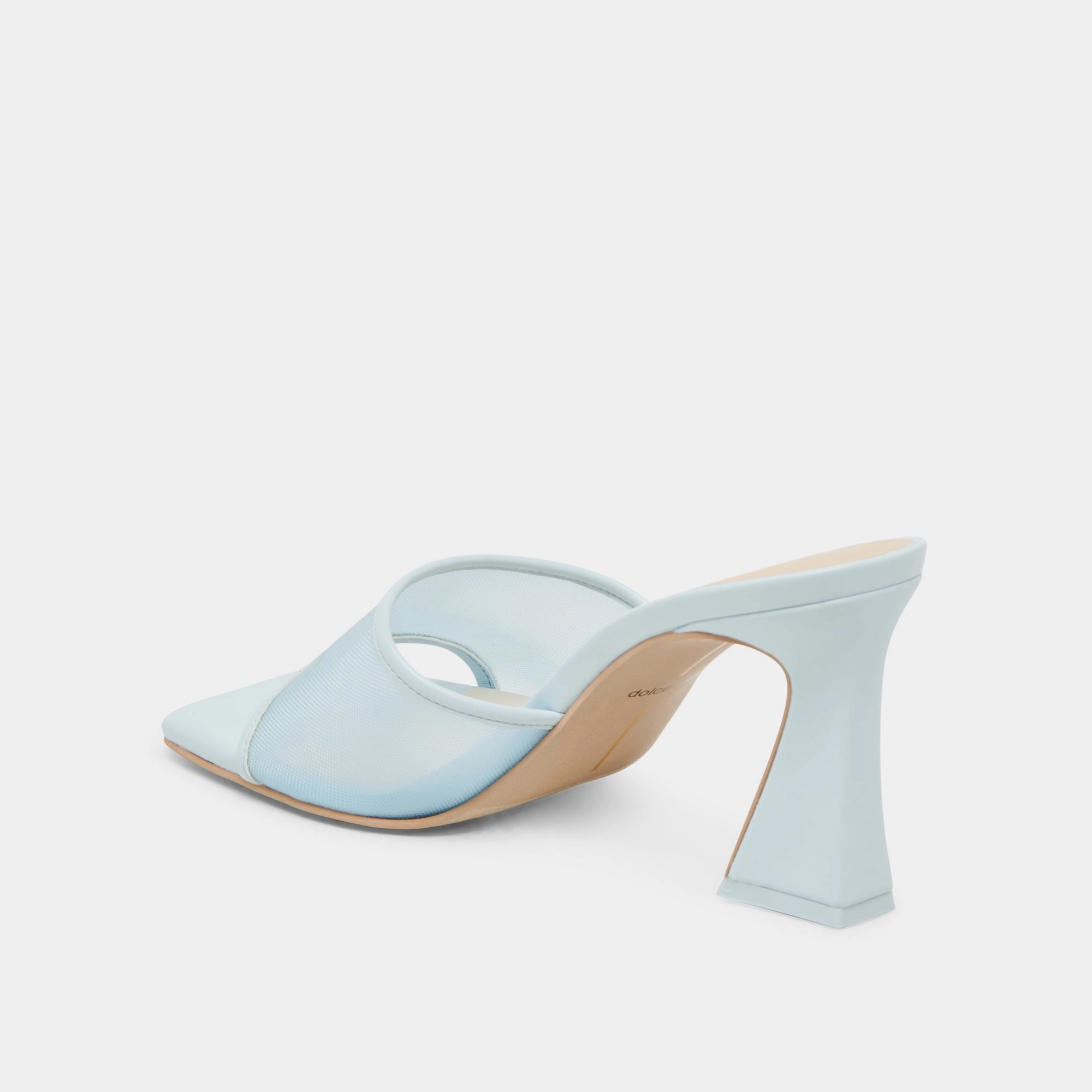 Shiny Gold High Heels NARDA HEELS ICE BLUE MESH