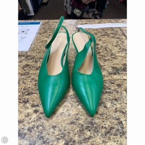 High Heels Ankle Strap Shoes Heels Kitten By Anthropologie In Green, Size: 8