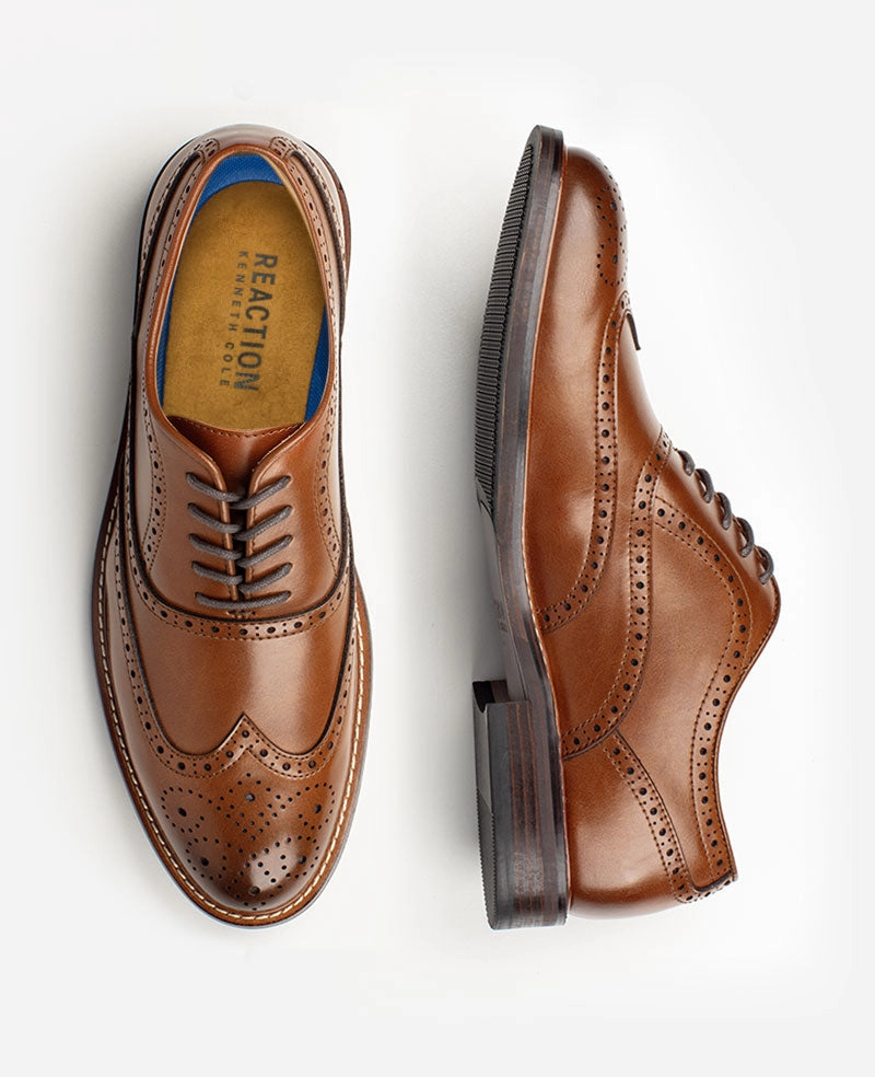 REACTION - Lance Wingtip Brogue Oxford Country Brogue Shoes