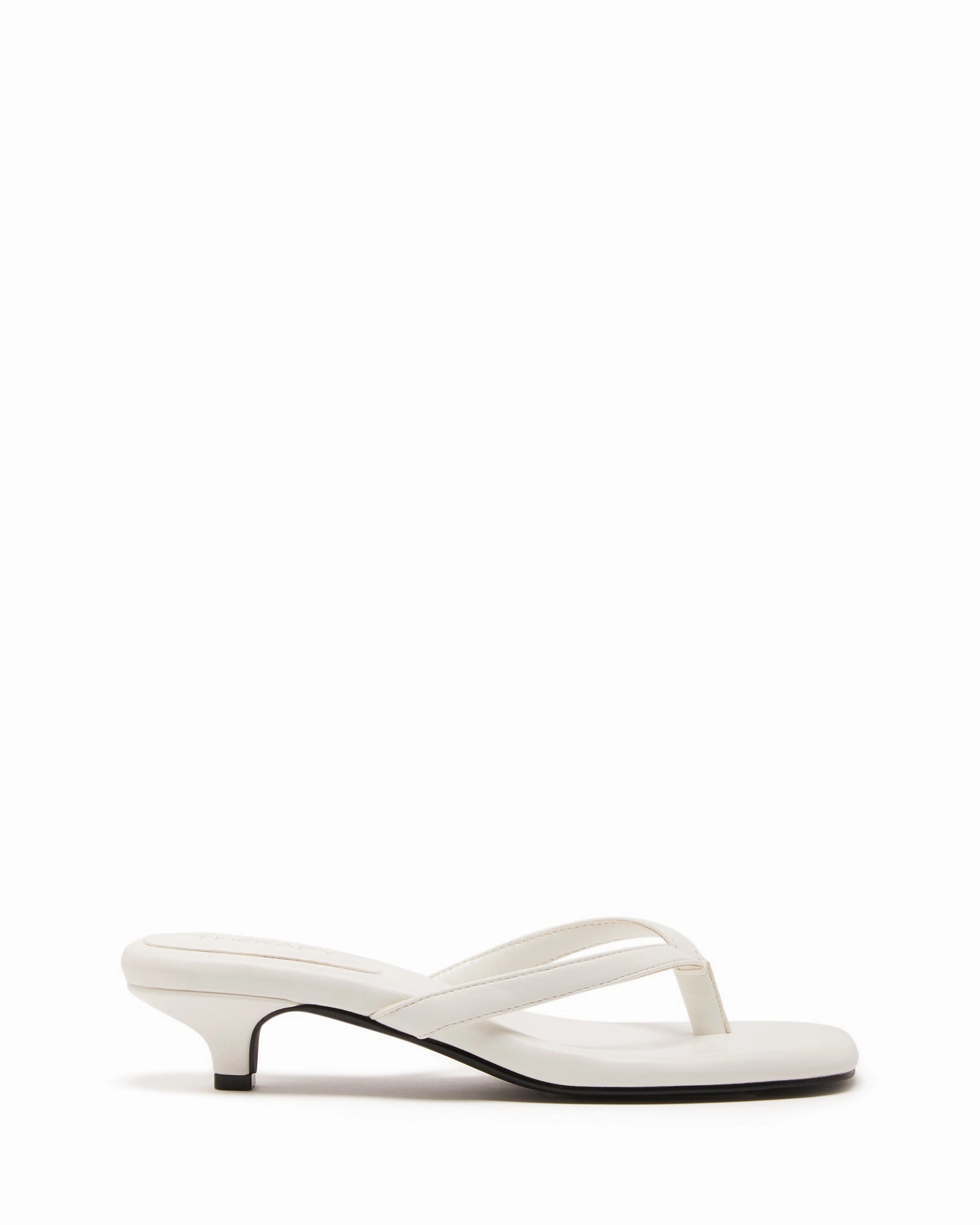 Heatwave Thong Heel White High Heel Open Toe Pumps