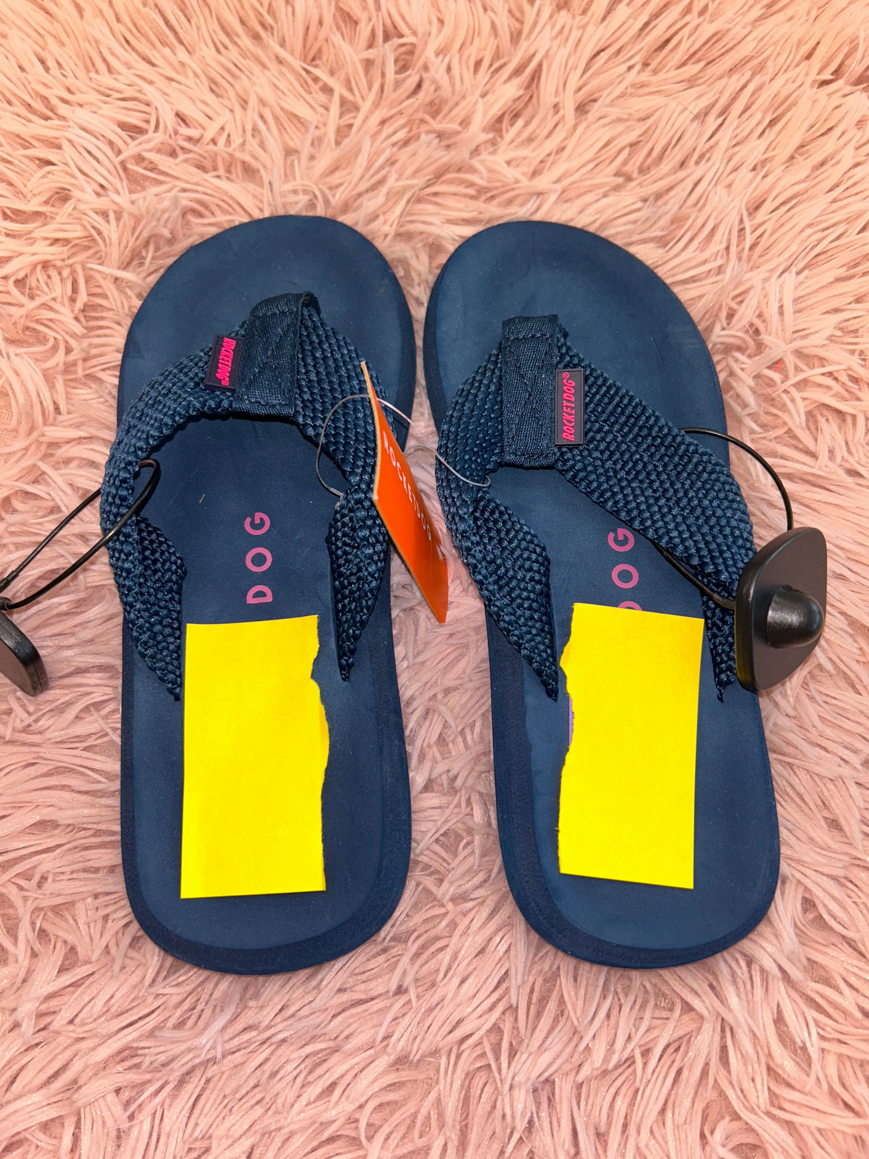 Sandals Flip Flops By Rocket Dogs In Navy, Size: 6 Flip Flops Or Sandals