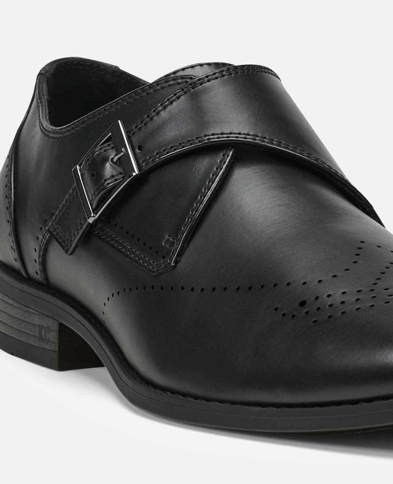 REACTION - Cheer Brogue Single Monk Strap Nubuck Brogues
