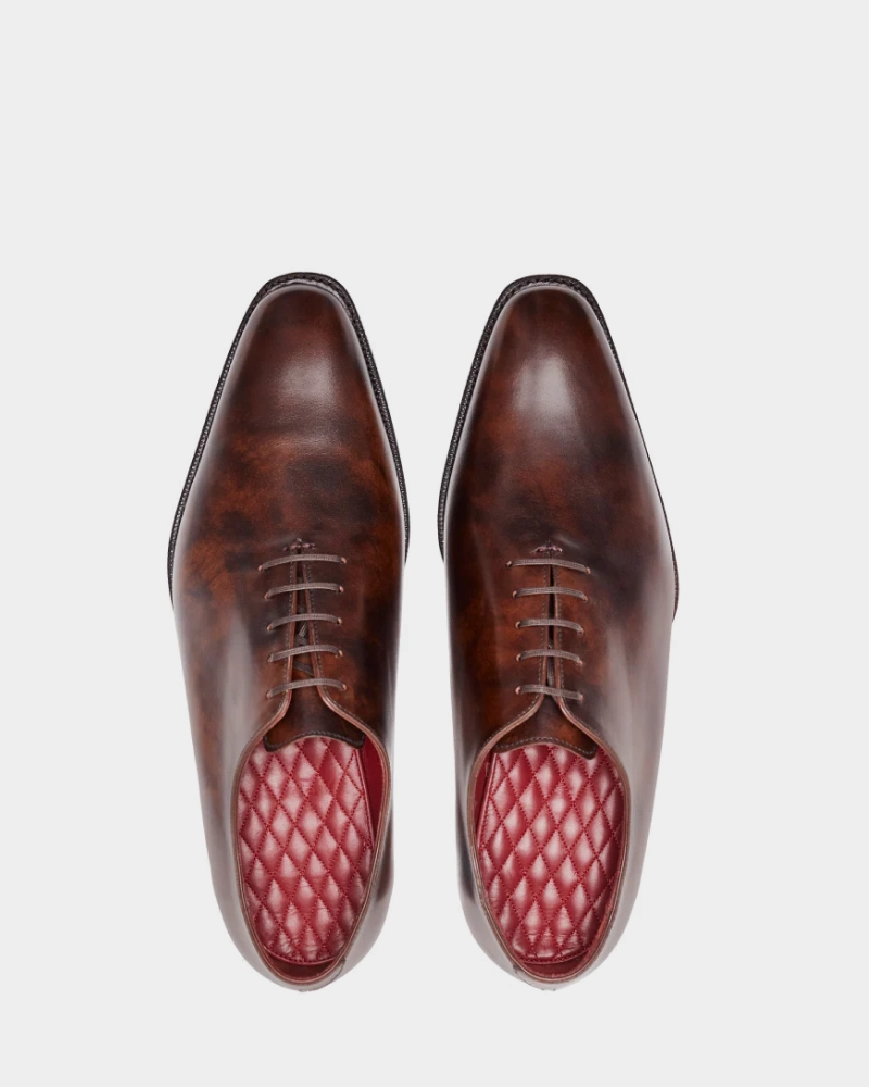 Two Tone Cap Toe Oxfords Museum Brown Wholecut Oxford Dress Shoe