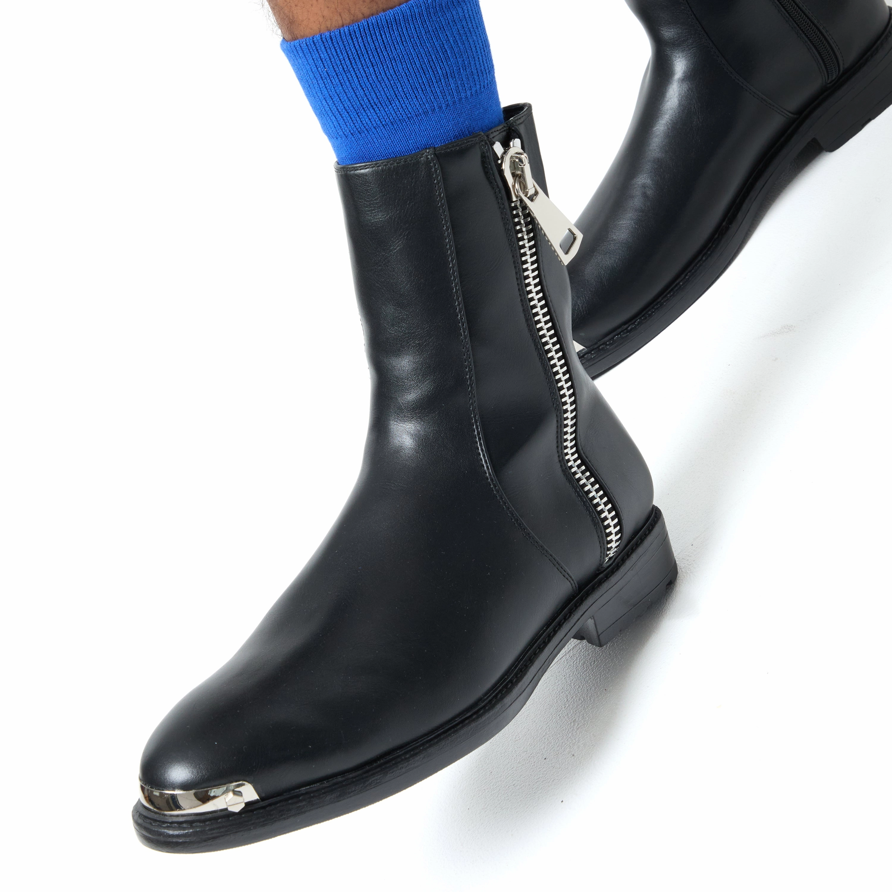 Chelsea Boots Wide Toe Box Regicide Men's Zip-up Boots - Black