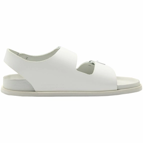 Sandals For Yoga Birkenstock Arizona Double Buckle Slide Sandals in White Leather