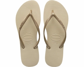 Custom Molded Flip Flops HAVAIANAS SLIM - BEIGE