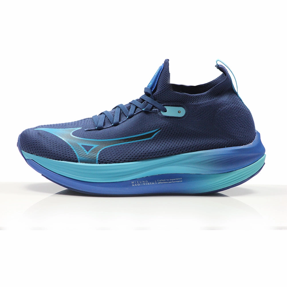 Flat Foot Pronation Running Shoes Mizuno Men's Neo Vista Running Shoe - Estate Blue/River Blue/Mugen Blue