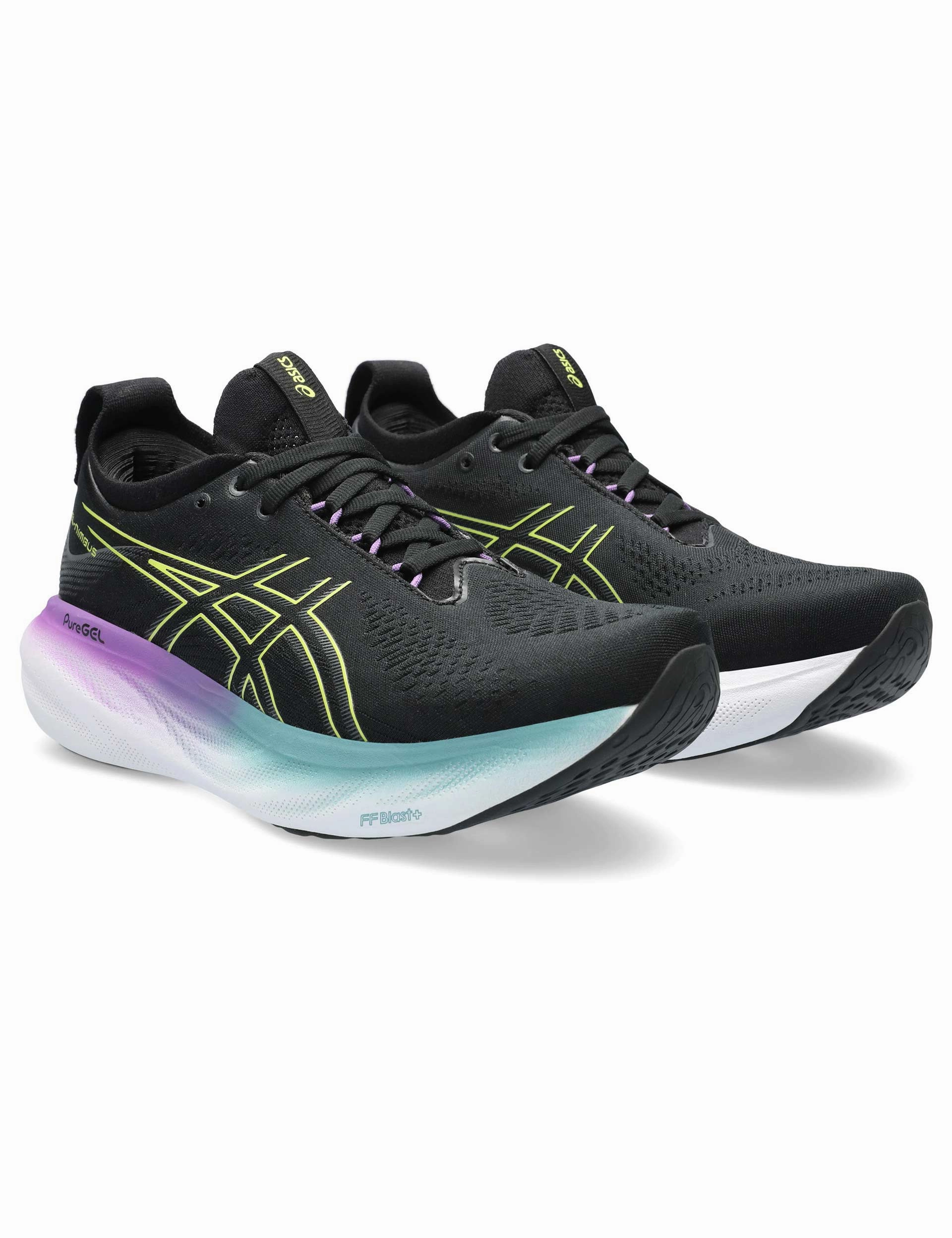 Sizing Asics Shoes Gel-Nimbus 25 - Black/Glow Yellow