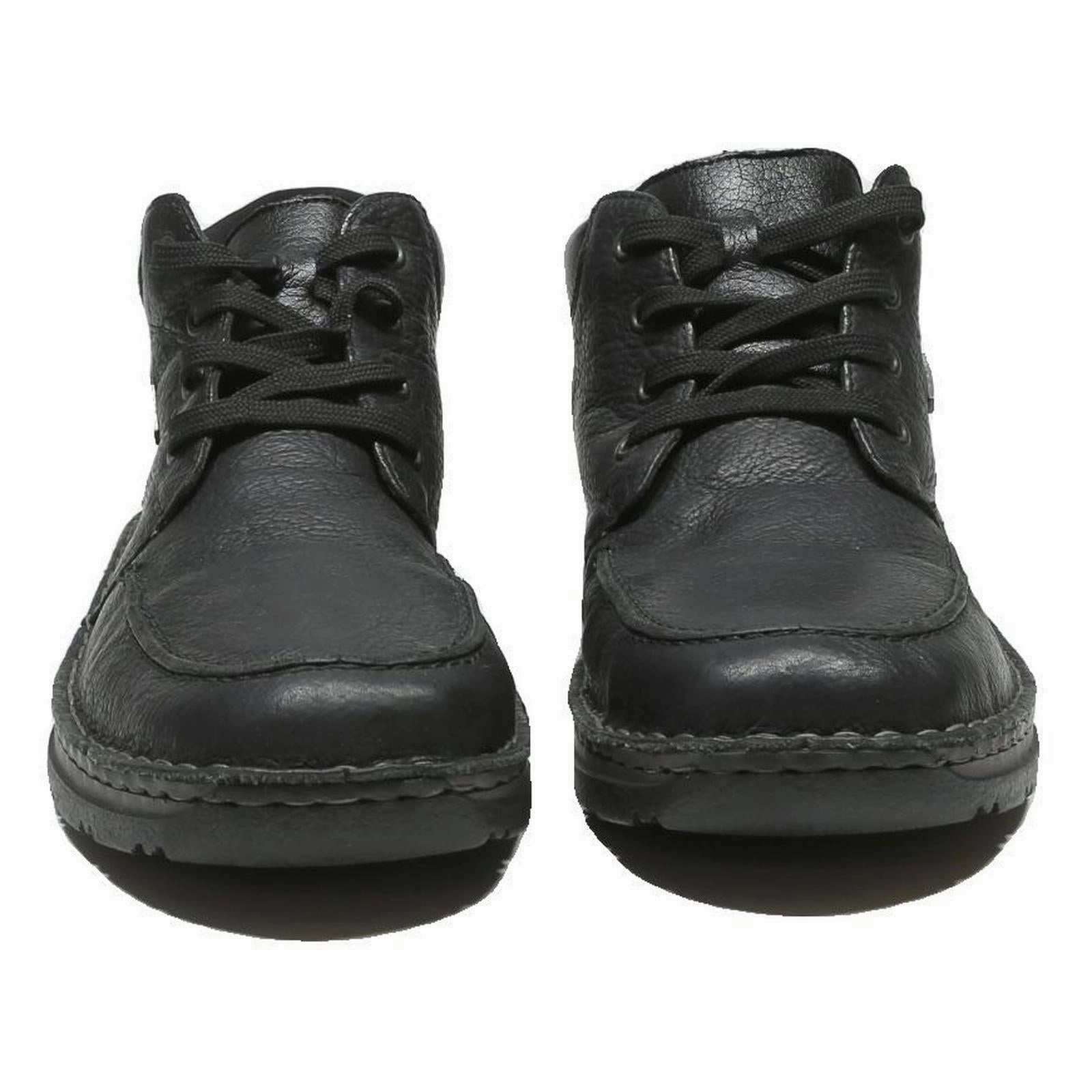 RIEKER Mens Lace-Up Leather Ankle Boots Black UK 9 Comfort Casual Footwear Work Boots On Sale