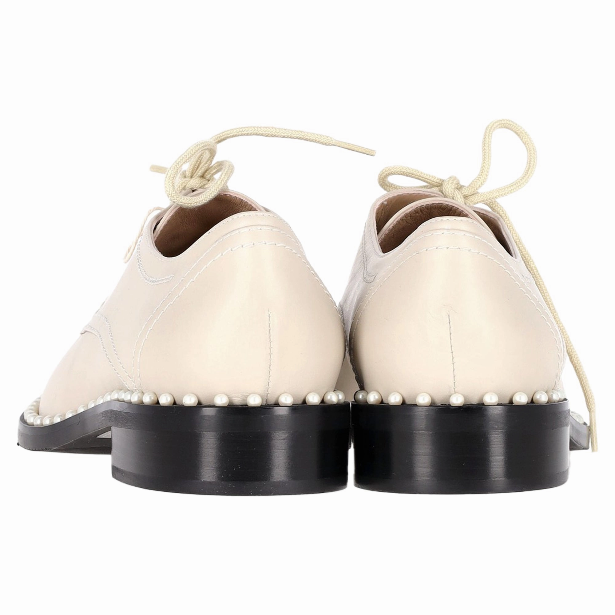 Stuart Weitzman Pearl Accent Brogues in Nude Leather Paul Smith Brogues