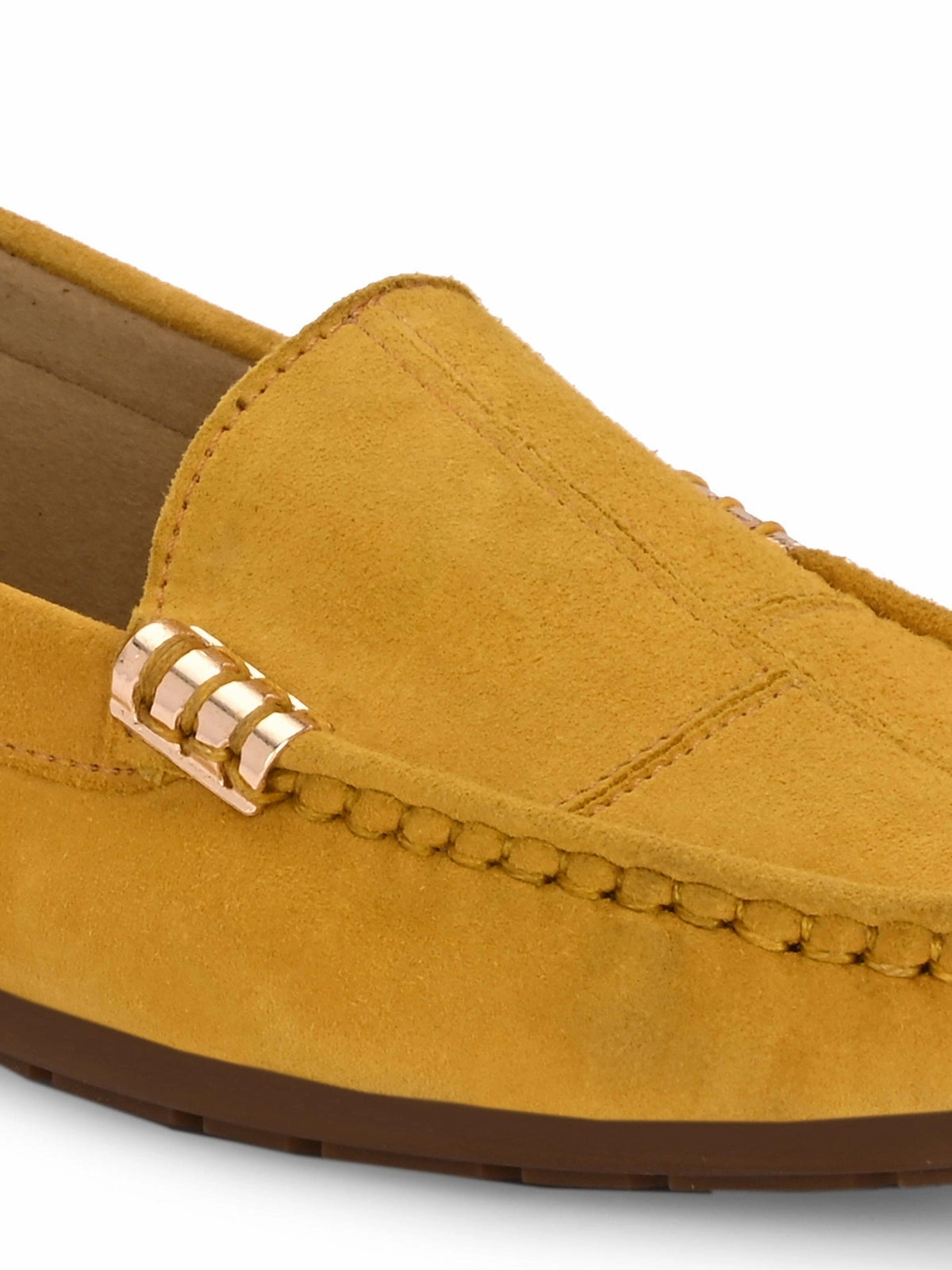 Cream Loafers Marbella Suede Leather Loafers