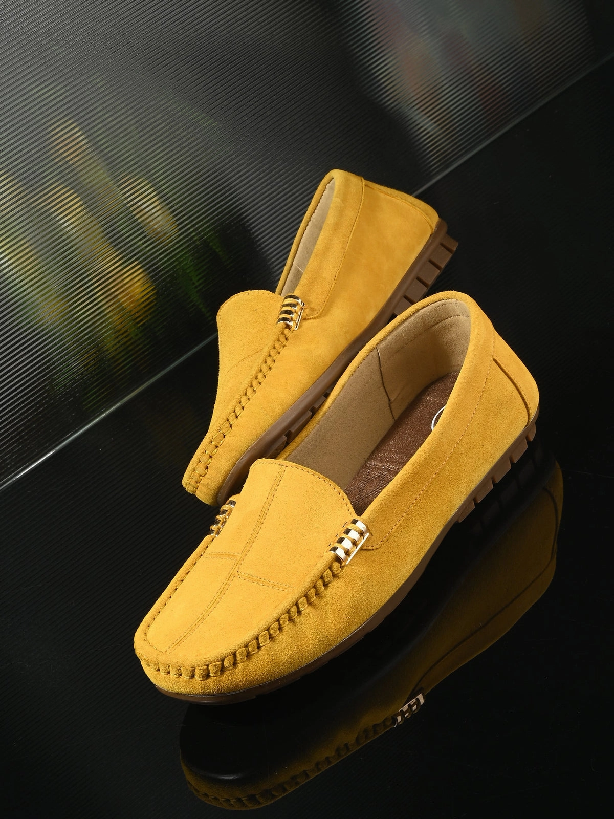 Open Heel Loafers Marbella Suede Leather Loafers