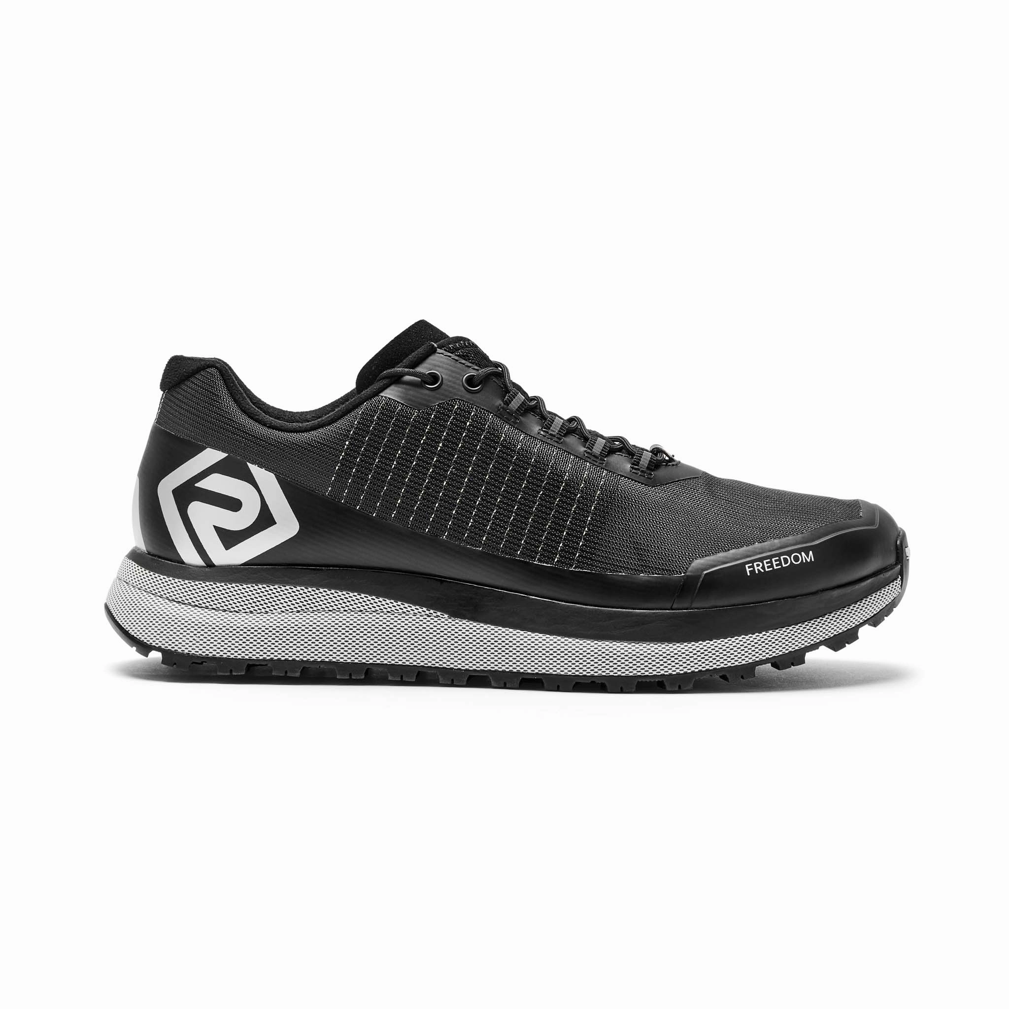 Comfortable Trail Running Shoes Ronhill | Men's Freedom Running Shoes - Black/White