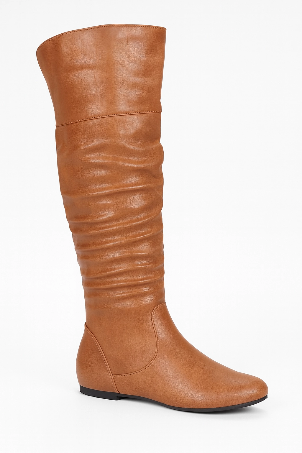 Ruched flat Knee-high Boots Knee High Socks With Boots