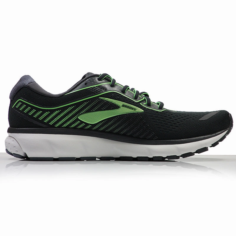 Best Running Shoes 10km Brooks Ghost 12 Men's Running Shoe - Ebony/Grey/Gecko