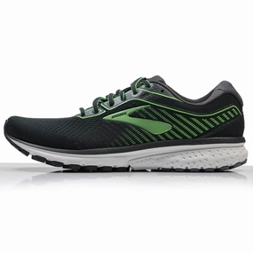 Brooks Ghost 12 Men's Running Shoe - Ebony/Grey/Gecko Trail Shoes Running