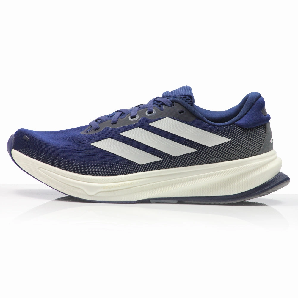 Wide Fit Trail Running Shoes adidas Supernova Rise 2 Men's Running Shoe - Dark Blue/Zero Met/Grey Four