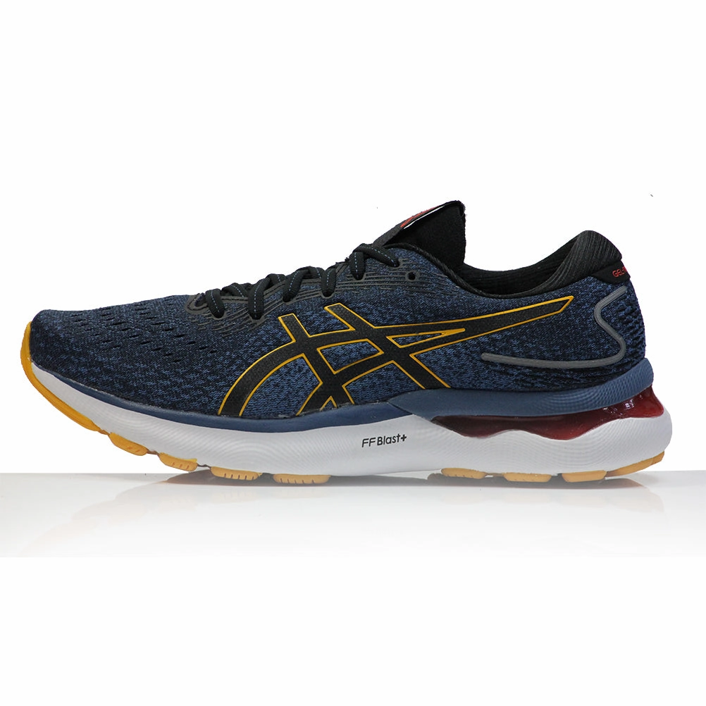 Asics Gel Nimbus 24 Men's Running Shoe - Azure/Amber Running Shoes With Flat Feet