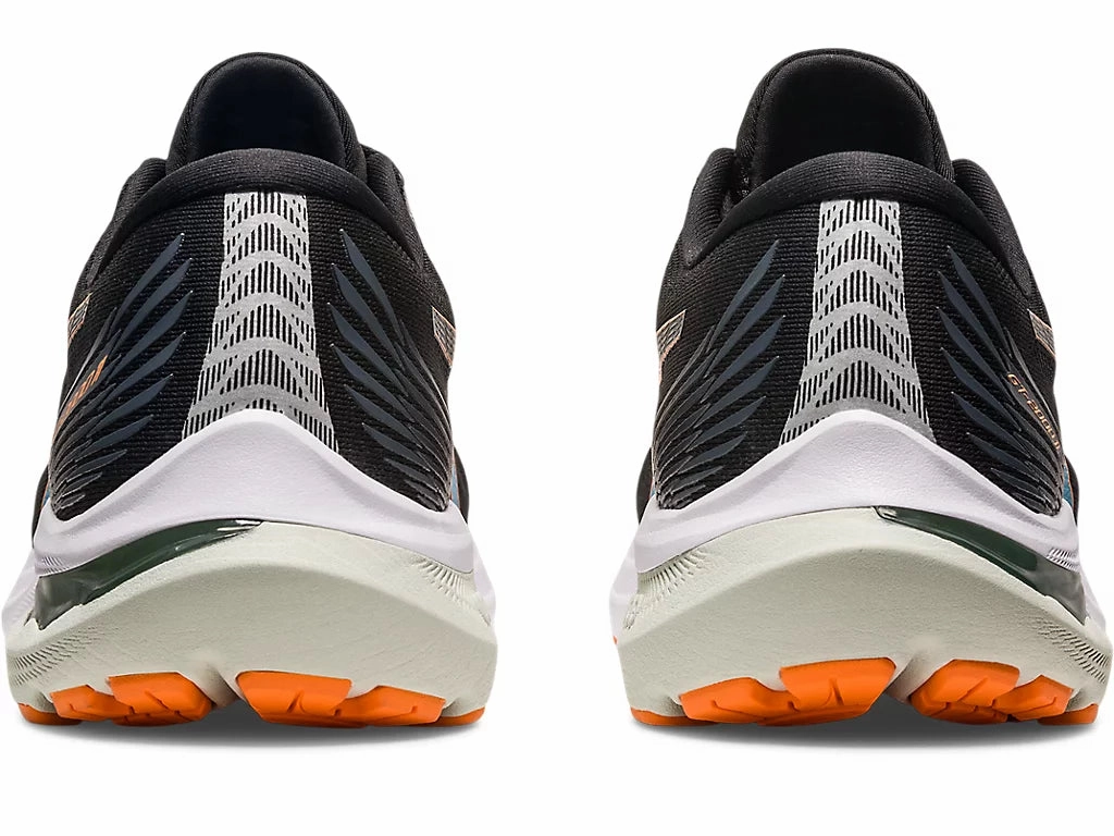 Asics Mens GT-2000 11 Extra Wide- Black/Peach Sun (1011B476) Asics Laceless Shoes