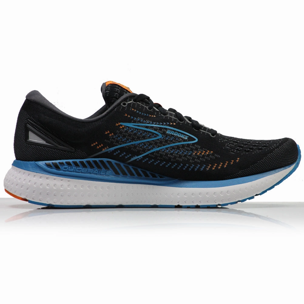 Winter Shoes For Running Brooks Glycerin GTS 19 Men's Running Shoe - Black/Blue/Orange