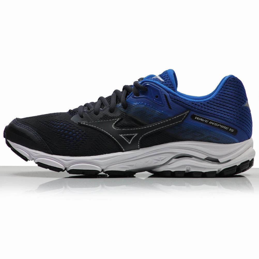 Running Training Shoes Mizuno Wave Inspire 15 Men's Running Shoe - Blue/Black/White