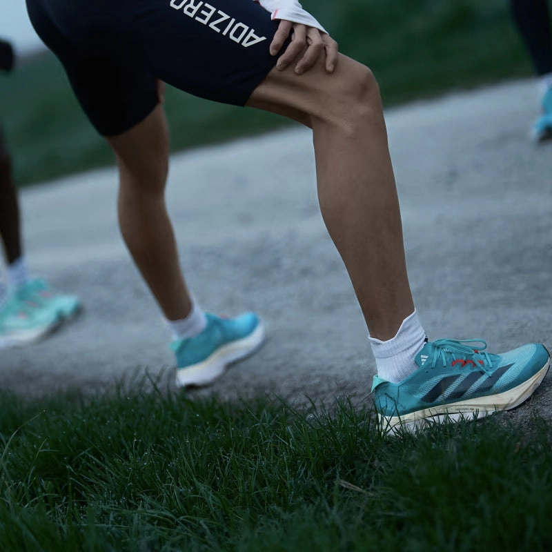 adidas Adizero Boston 12 Men's Running Shoe - Aurora Black/Zero Met/Green Spark Good Shoes For Running Long Distance