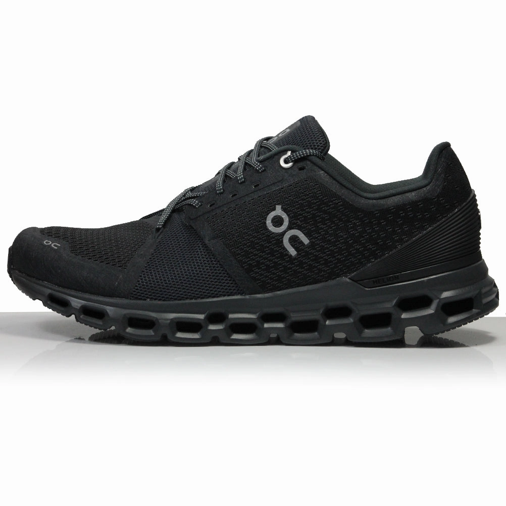 On Cloudstratus Men's Running Shoe - Black/Shadow Lower Heel Drop Running Shoes