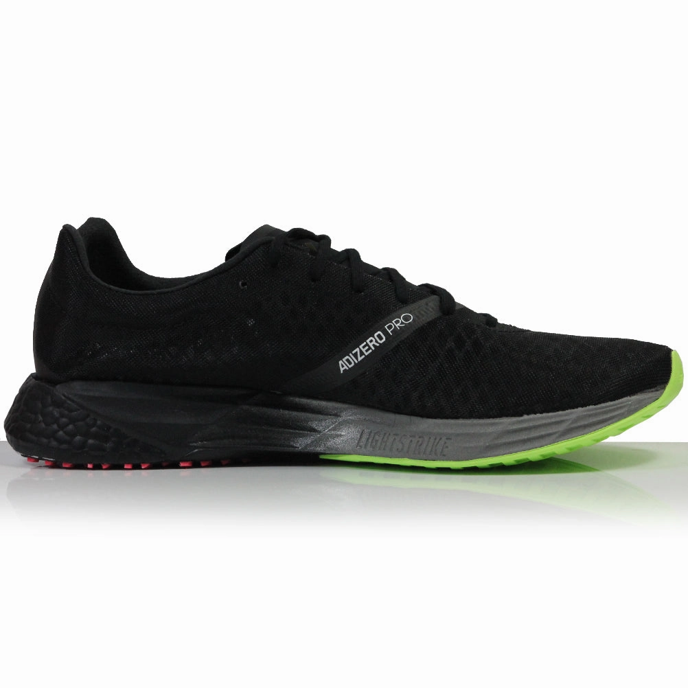Basketball Vs Running Shoes adidas Adizero Pro Men's Running Shoe - Core Black/MetallicSilver/Signal Pink