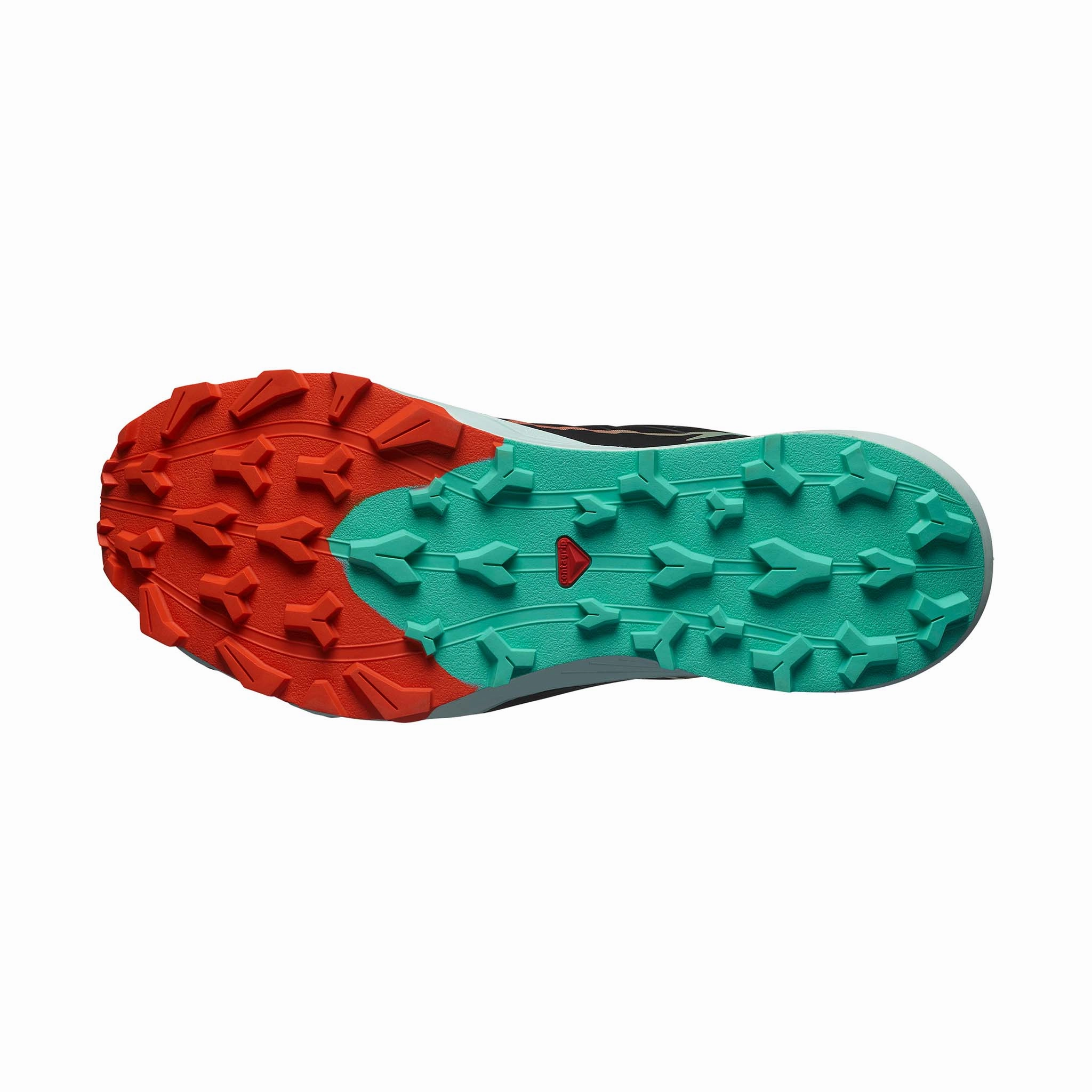 High Drop Trail Running Shoes Salomon | Men's Thundercross Running Shoes - Black/Cherry Tomato/Electric Green