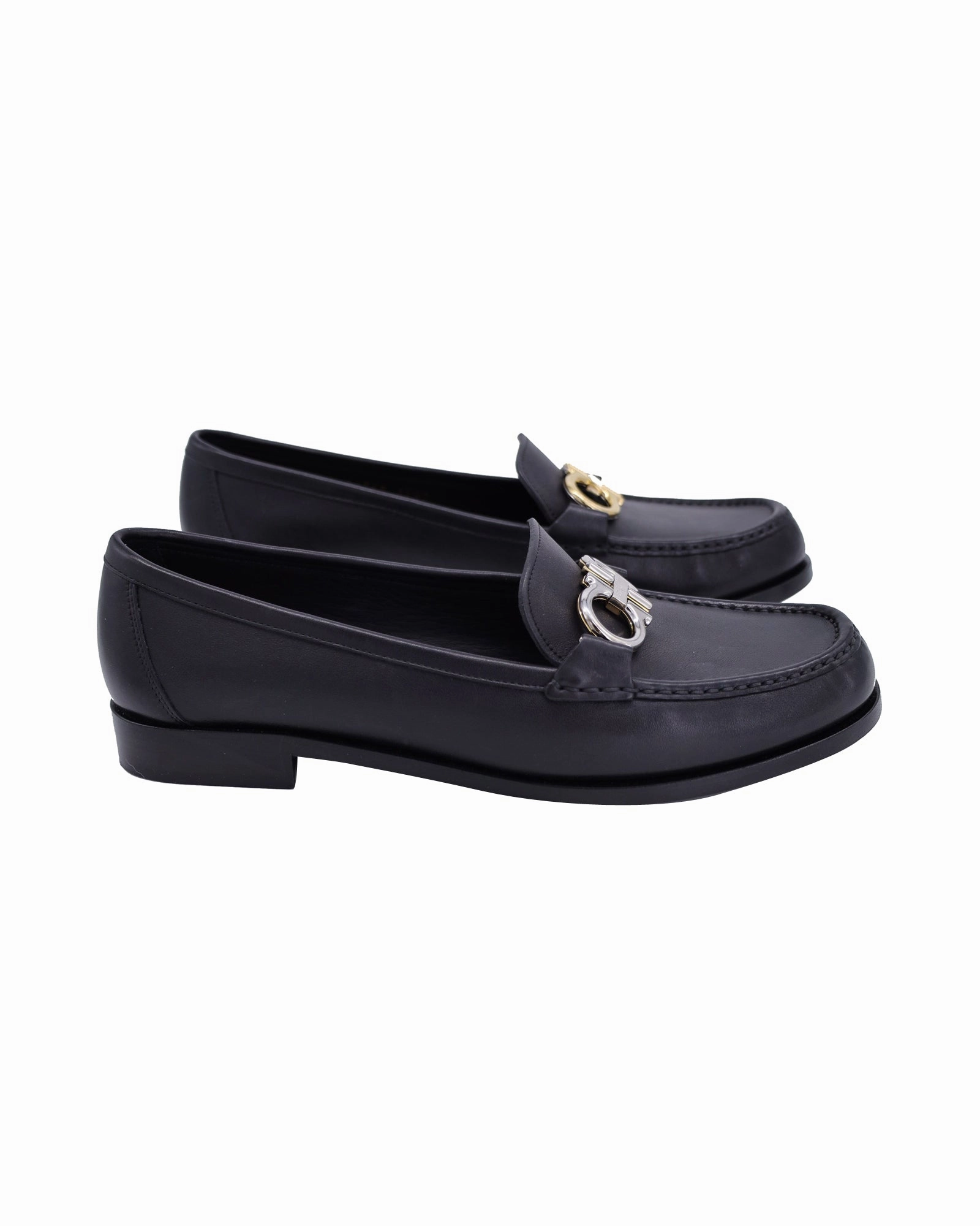 Loafers Sports Bar Salvatore Ferragamo Gancini Loafers in Black Leather