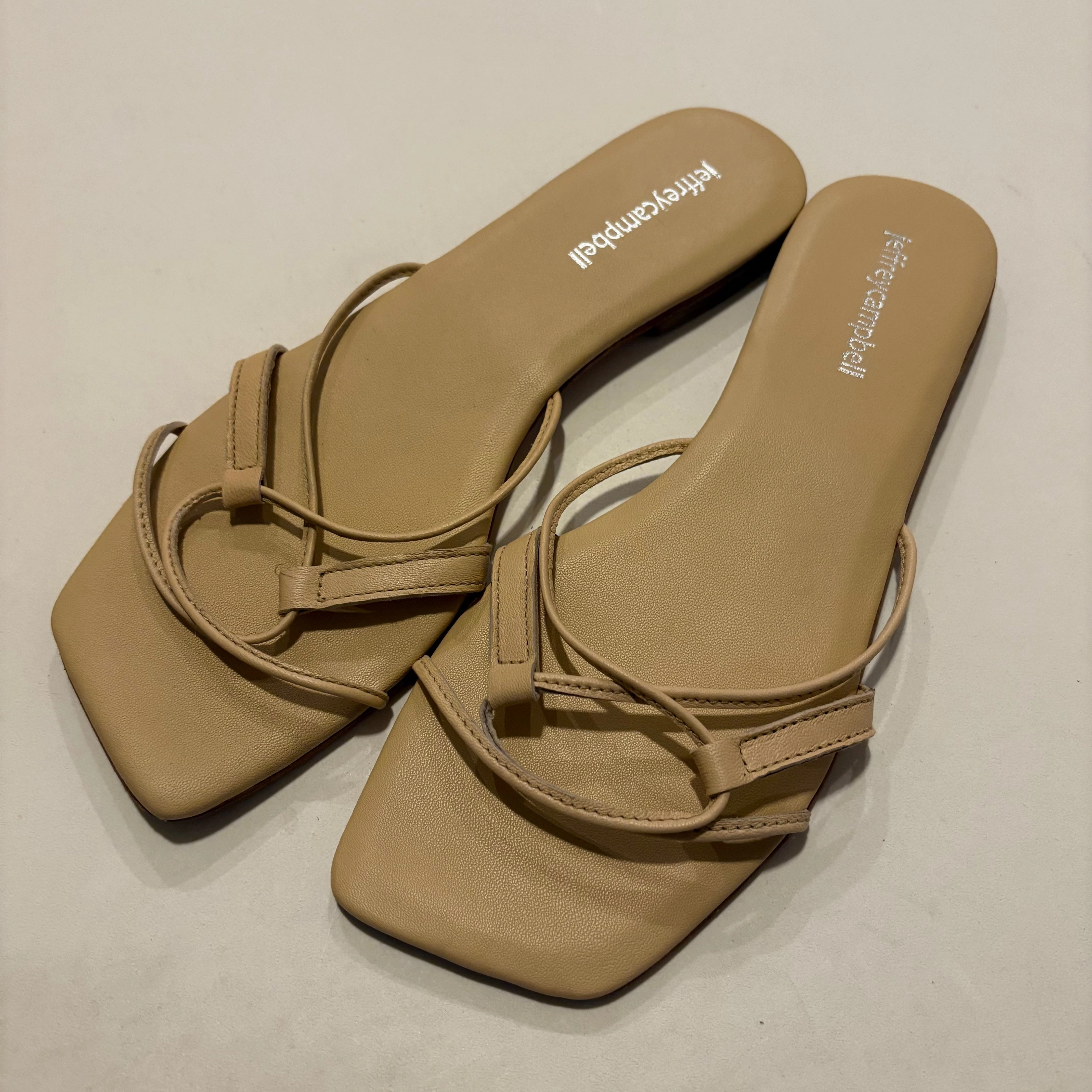 Sandals Flip Flops By Jeffery Campbell In Beige, Size: 7 Air Flip Flops