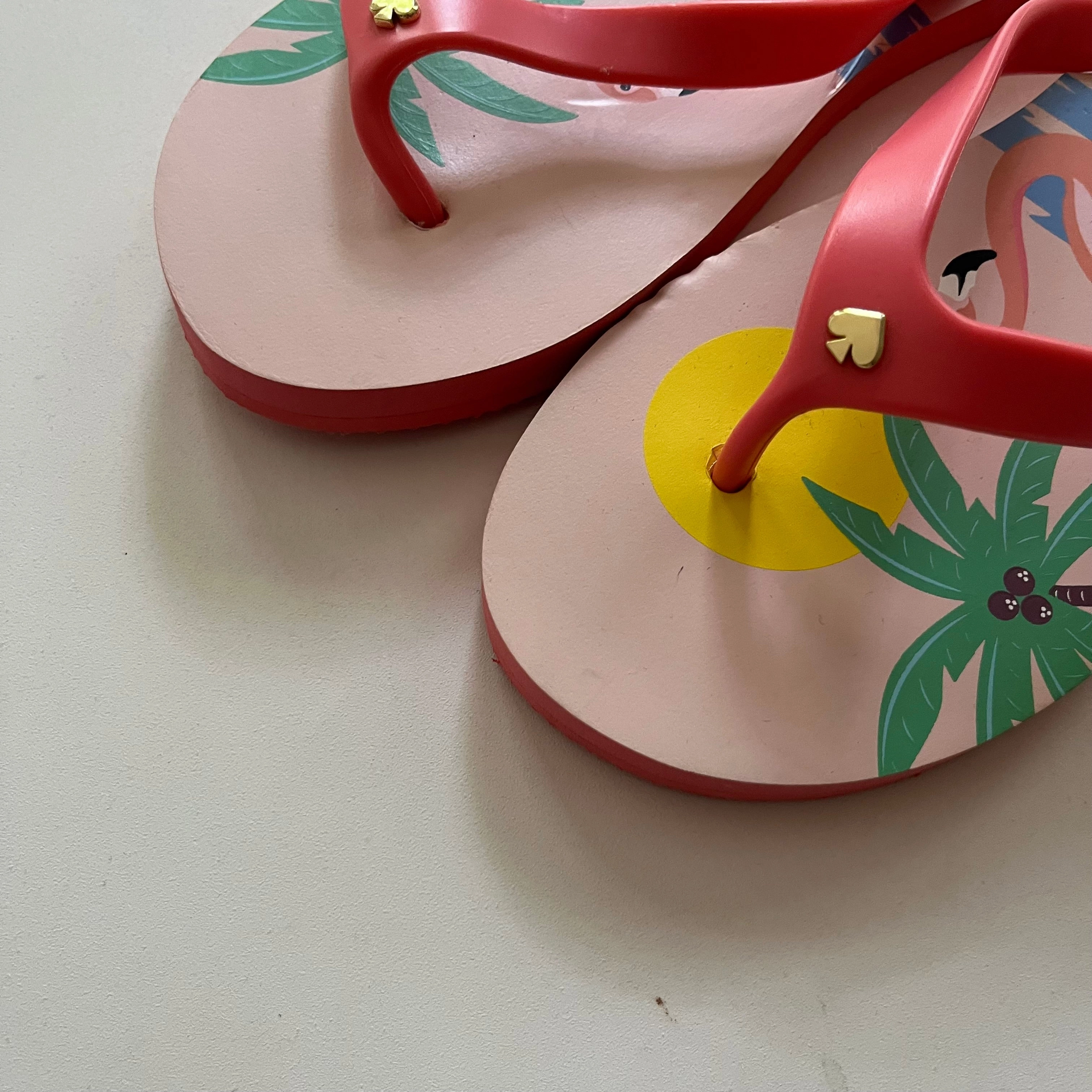 Sandals Flip Flops By Kate Spade In Pink, Size: 9 Skinny Strap Flip Flops