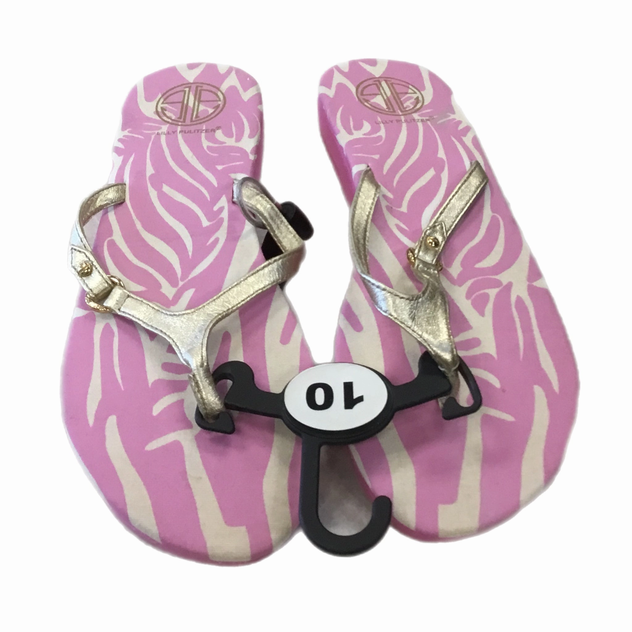 Thick Bottom Flip Flops Sandals Flip Flops By Lilly Pulitzer In Pink, Size: 10.5