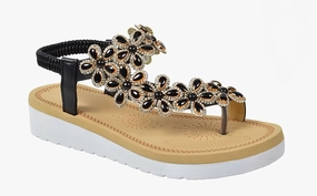 Sandals Royal Carribean Floral Accent Thong Sandal