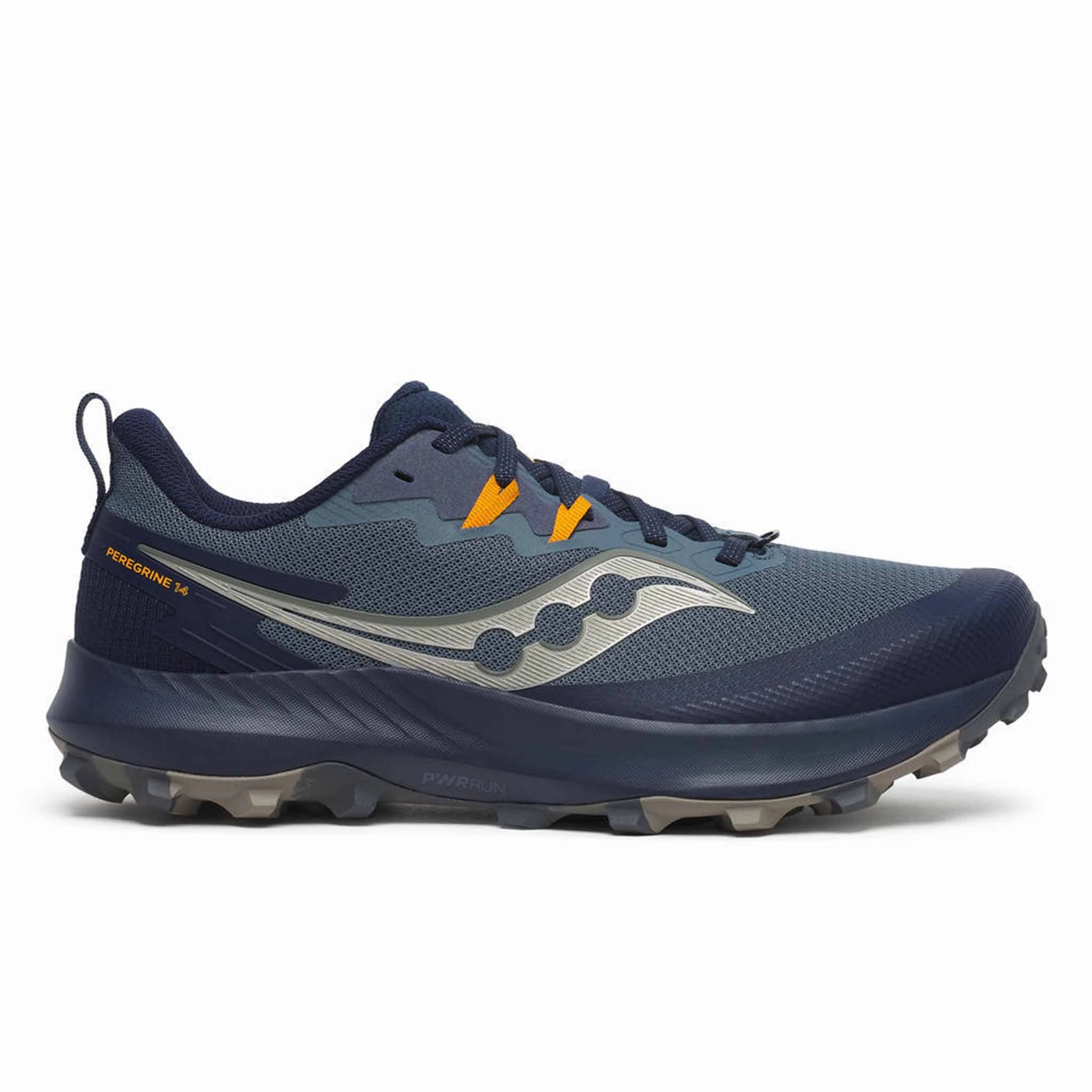Best Trail Running Shoes Wide Toe Box Saucony | Men's Peregrine 14 Running Shoes - Dusk/Navy