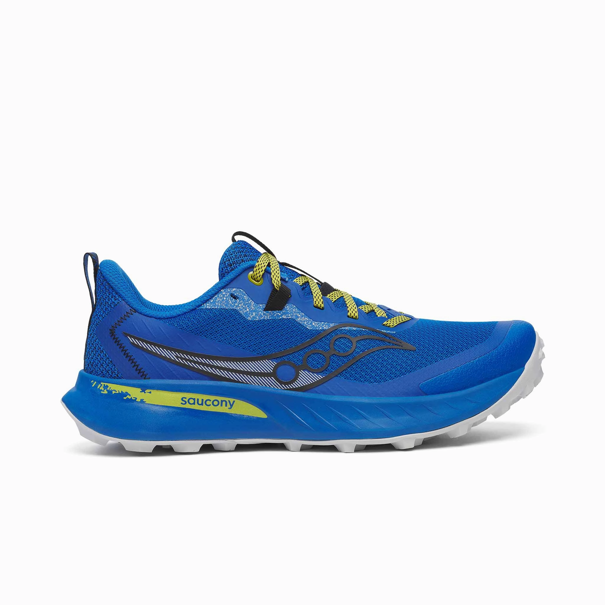 Saucony | Men's Peregrine 15 Running Shoes - Skydiver/Pickle Most Cushioned Trail Running Shoes