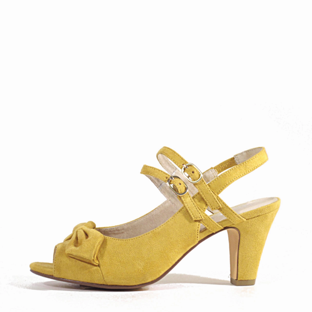 Lady Bow Detail Heels 2 Strap High Heels